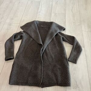 VINCE Size S Gray Honeycomb Yak Wool Sweater Cardigan Jacket